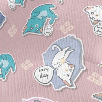 Lazy Kitten Lying In Bed Stretch Jersey