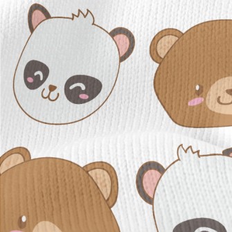 Cat Bear Brown Bear Good Frien Stretch Jersey