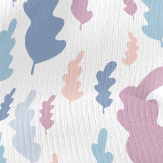 Irregular Wavy Leaves Stretch Jersey