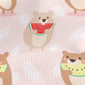 Happy Eating Watermelon Bear Stretch Jersey