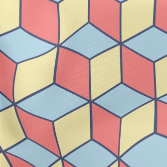 Stacking Geometric Blocks Lightweight Cotton Poplin