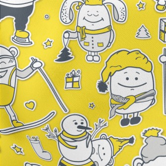 Monster Skiing Lightweight Cotton Poplin