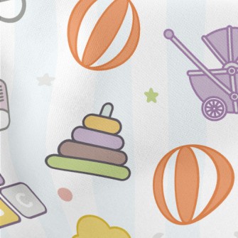 Cute Baby Stroller Bottle Lightweight Cotton Poplin