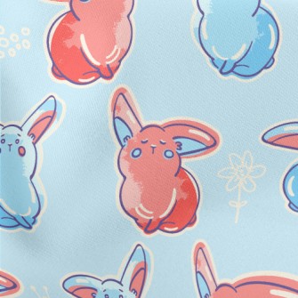 Two-color Playful Rabbit Lightweight Cotton Poplin