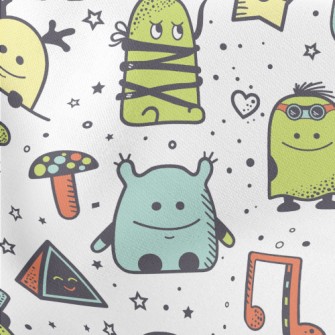 Little Monsters With Various E Lightweight Cotton Poplin