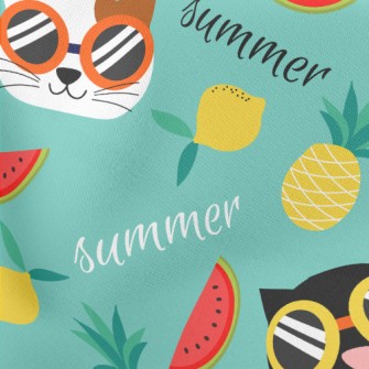 Cool Cat Sunglasses Lightweight Cotton Poplin