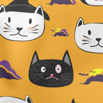 Halloween Costumed Cat Lightweight Cotton Poplin