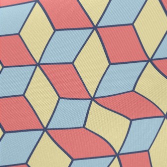 Stacking Geometric Blocks Midweight Cotton Poplin