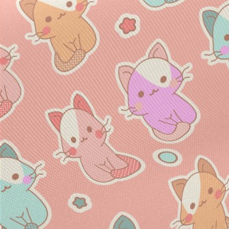 Cute Color Cat (cannot Be Foun Midweight Cotton Poplin
