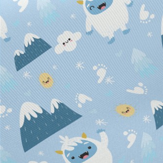 Funny Snow Monster From Legend Midweight Cotton Poplin