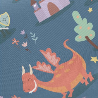 Prince Saves Sleeping Beauty Midweight Cotton Poplin