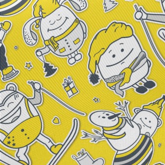 Monster Skiing Midweight Cotton Poplin