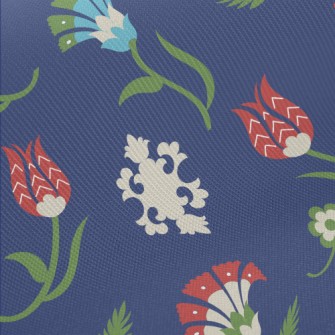 Unique Color Flowers Midweight Cotton Poplin