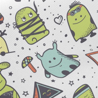 Little Monsters With Various E Midweight Cotton Poplin