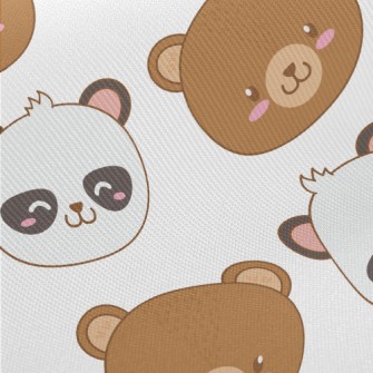 Cat Bear Brown Bear Good Frien Midweight Cotton Poplin