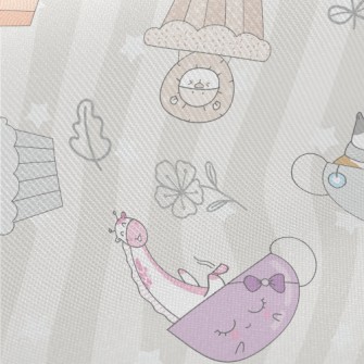 Animals Having Fun Midweight Cotton Poplin