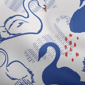 Elegant Swan Silhouette Dobby