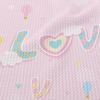 Cartoon Love Words Birdseye Piqué