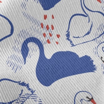 Elegant Swan Silhouette Standard Corduroy