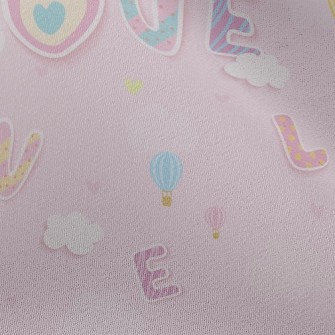 Cartoon Love Words Chiffon