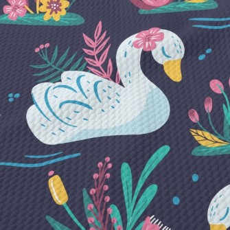 Shy Beautiful Swan Birdseye Piqué
