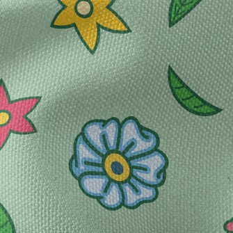 Colorful And Cute Flowers Waterproof Canvas