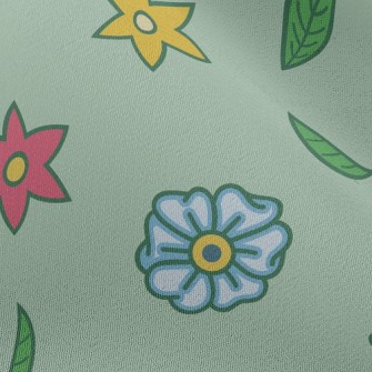 Colorful And Cute Flowers Chiffon