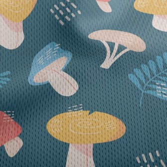 Mysterious Forest Mushrooms Athletic Mesh Flat Back