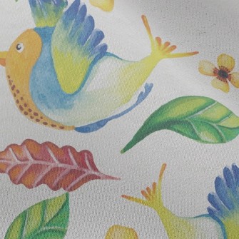 Watercolor Fantasy Hummingbird Chiffon