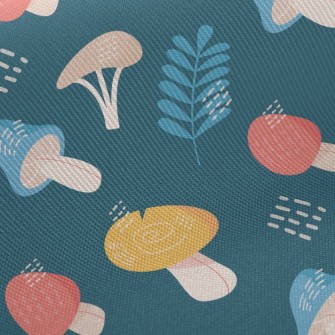 Mysterious Forest Mushrooms Twill