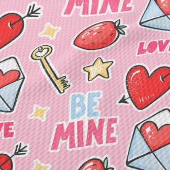 Charming Heart-piercing Arrow Birdseye Piqué