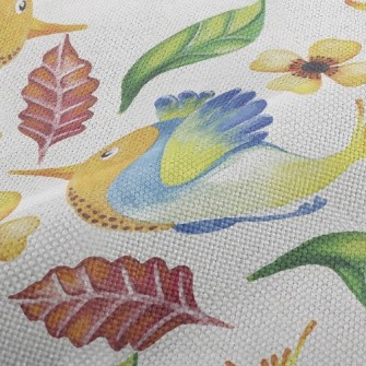 Watercolor Fantasy Hummingbird Performance Linen
