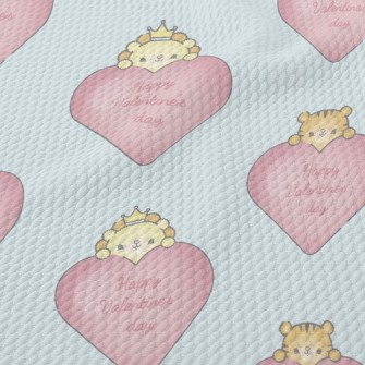 Animals Celebrate Valentine&#3 Birdseye Piqué