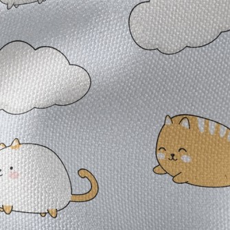Playful Kitten On The Cloud Waterproof Canvas
