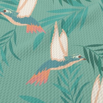 Industrious Little Hummingbird Birdseye Piqué