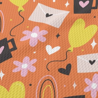 Love Balloon Love Letter Birdseye Piqué