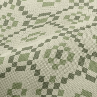 Ethnic Style Squares Performance Linen