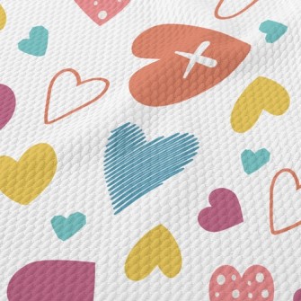 Cross Shaped Heart Birdseye Piqué