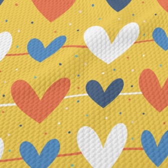 Line Size Hearts Birdseye Piqué