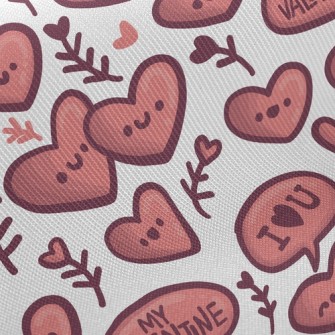 I Love You Heart Twill