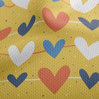 Line Size Hearts Athletic Mesh Flat Back