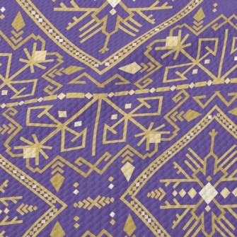 Gorgeous Gold Damask Birdseye Piqué