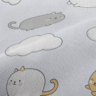 Playful Kitten On The Cloud Performance Linen