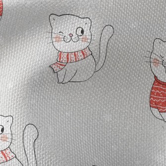 Playful Sweater Cat Waterproof Canvas