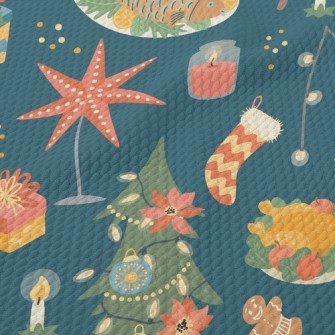 Warm Christmas Dinner Birdseye Piqué