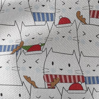 Cat Christmas Dress Up Waterproof Canvas