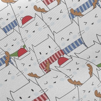 Cat Christmas Dress Up Twill