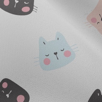Big Headed Kitten Sleeping Chiffon