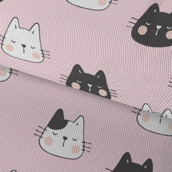Bicolor Kitten With Closed Eye Waterproof Oxford