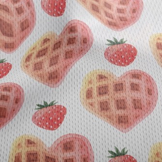 Strawberry Heart Muffins Athletic Mesh Flat Back